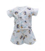 Shawn's Baby เสื้อแขนสั้นพร้อมกางเกงขาสั้น การ์ตูนรูปผึ้ง สีฟ้า ไซส์ S