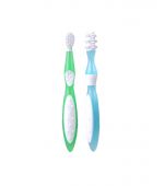 Kidsme, ชุดแปรงสีฟันสำหรับเด็กแรกเกิด ,สีเขียว/ฟ้า