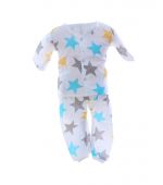 Shawn's Baby เสื้อแขนยาวพร้อมกางเกงขายาว การ์ตูนรูปดาว สีฟ้า/เหลือง/เทา ไซส์ S