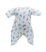 Shawn's Baby ชุดบอดี้สูทเด็กอ่อน การ์ตูนรูปสัตว์ป่า สีฟ้า ไซส์ S