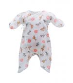Shawn's Baby ชุดบอดี้สูทเด็กอ่อน การ์ตูนรูปสัตว์ป่า สีชมพู ไซส์ S