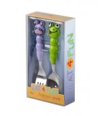 Eat4Fun - ช้อนส้อมเด็กรุ่น Animos ลายฮิปโปกับกบ Hippo&Frog