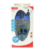 NUK ขวดนม CLASSIC 240มล. 6-18 m. แพ็คคู่ (สีน้ำเงิน)