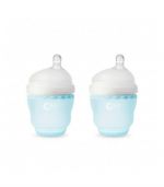 Olababy - แพ็คคู่ขวดนมซิลิโคน GentleBottle ขนาด 4 ออนซ์ สีฟ้า