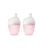 Olababy - แพ็คคู่ขวดนมซิลิโคน GentleBottle ขนาด 4 ออนซ์ สีชมพู