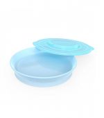 Twistshake Plate จานพร้อมฝาปิด 6+m Blue