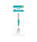 Pur - แปรงล้างขวดนม 2 in 1 ,สีฟ้า