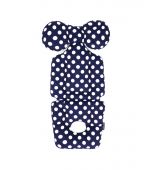 Bebenuvo - เบาะรองรถเข็น คาร์ซีท แบบหนา สี Bigdot Navy