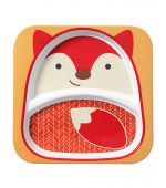 Skip Hop จานสำหรับเด็ก ดีไซน์น่ารัก Zoo Divided Plate Fox Style