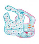 Bumkins - แพ็คคู่ ผ้ากันเปื้อนกันน้ำ รุ่น Starter Bib ลาย Raindrops+ลาย Umbrella