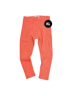 LEEYA - กางเกงเลคกิ้งขายาว สีส้มลาย ไซส์ XL
