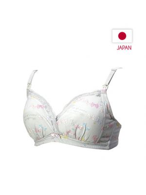 Rose Madame, เสื้อชั้นในให้นม,รุ่น Stress-Free Wireless Bra - Gray Ribbon,ไซส์ M ,จัดส่งสินค้าทุกวันจันทร์/พุธ/ศุกร์