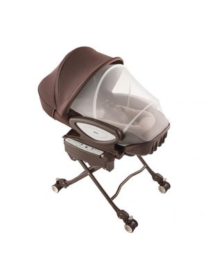 Aprica เปลไกวอัตโนมัติพร้อมปรับเป็นเก้าอี้ทานข้าว 2in1 Hi Low Bed & Chair Yuralism Premium