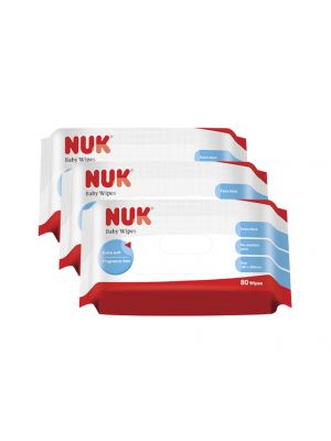 NUK Baby Wipes 80 แผ่น แพ็ค 3