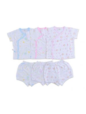 AUKA,เสื้อป้ายแขนสั้นแพ็ค 3 ชุด/50009450MC/Size50/คละสี,คละลาย