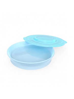 Twistshake Plate จานพร้อมฝาปิด 6+m Blue