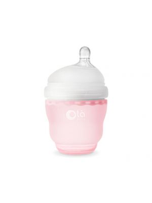 Olababy - ขวดนมซิลิโคน GentleBottle ขนาด 4 ออนซ์ สีชมพู แพ็คเดี่ยว