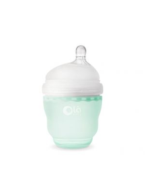 Olababy - ขวดนมซิลิโคน GentleBottle ขนาด 4 ออนซ์ สีเขียวมิ้นท์ แพ็คเดี่ยว