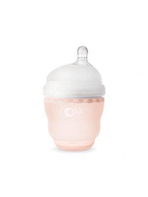 Olababy - ขวดนมซิลิโคน GentleBottle ขนาด 4 ออนซ์ สีส้มโอโรส แพ็คเดี่ยว