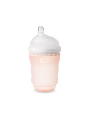Olababy - ขวดนมซิลิโคน GentleBottle ขนาด 8 ออนซ์ สีส้มโอโรส แพ็คเดี่ยว