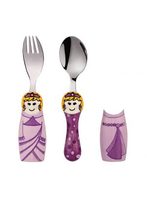 Eat4Fun - ช้อนส้อมเด็กรุ่น DUOs ลายเจ้าหญิง Purple Princess