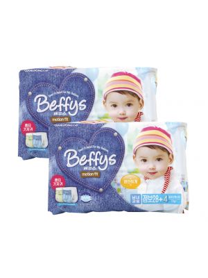 Beffys , โมชั่นฟิต,กางเกง,ไซส์จัมโบ้,แพ็คคู่,(จำนวน32 ชิ้น/1ห่อ)