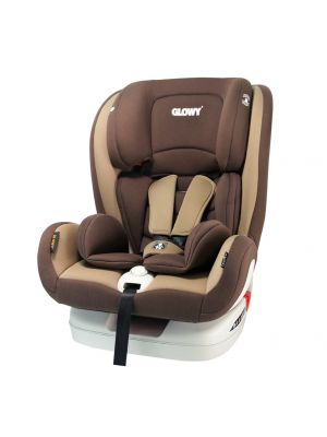 Glowy-W เบาะติดรถยนต์ รุ่น Dual Core Fix - เบาะผ้า สีน้ำตาล (9-36 Kg)