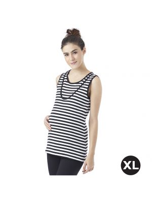 Threeangels Maternity ชุดคลุมท้องเปิดให้นมบุตรได้รุ่นAT15-367C ไซต์ XL