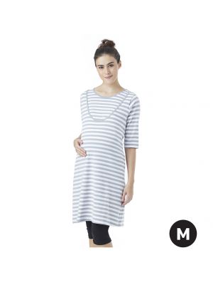 Threeangels Maternity ชุดคลุมท้องเปิดให้นมบุตรได้รุ่นAT15-370T ไซต์ M