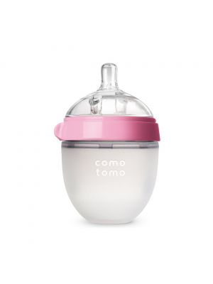 COMO TOMO - ขวดนม โคโมโตโมะ แพ็คเดี่ยว ขนาด 150 มล.(5ออน) สีชมพู