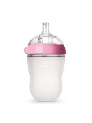COMO TOMO - ขวดนม โคโมโตโมะ แพ็คเดี่ยว ขนาด 250 มล.(8ออน) สีชมพู