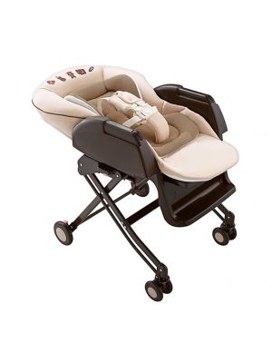 Aprica เปลไกวพร้อมปรับเป็นเก้าอี้ทานข้าว 2in1 Hi Low Bed & Chair Yuralism Soft Cushion