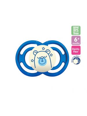 MAM จุกนมหลอก เพอร์เฟค ไนท์ 6 เดือน ชิ้นเดียว รุ่น 6+months สี blue