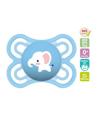MAM จุกนมหลอก เพอร์เฟค 0-6 เดือน ชิ้นเดียว รุ่น 0-6 months สี lightblue