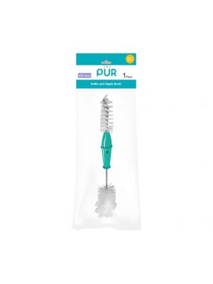 Pur - แปรงล้างขวดนม 2 in 1 ,สีฟ้า