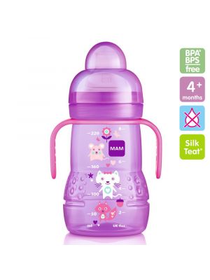 MAM ขวดหัดดื่ม พร้อมมือจับ 8oz รุ่น 220ml สี pink