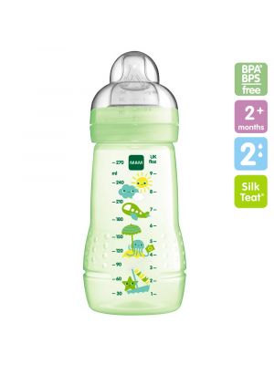 MAM ขวดนม 9.5oz (จุกไซส์ 2) รุ่น 270ml สี green