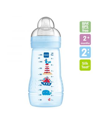 MAM ขวดนม9.5oz (จุกไซส์ 2) รุ่น 270ml สี lightblue