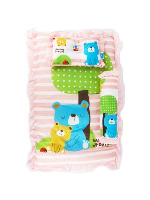 PAPA BABY ที่นอนปิคนิคเล็ก ลายหมี สีชมพู รุ่น BB-98