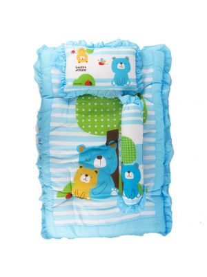 PAPA BABY ที่นอนปิคนิคใหญ่ ลายหมี สีฟ้า รุ่น BB-98/D