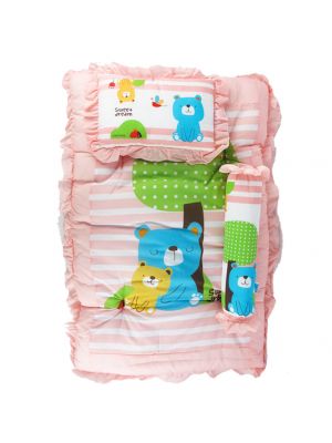 PAPA BABY ที่นอนปิคนิคใหญ่ ลายหมี สีชมพู รุ่น BB-98/D