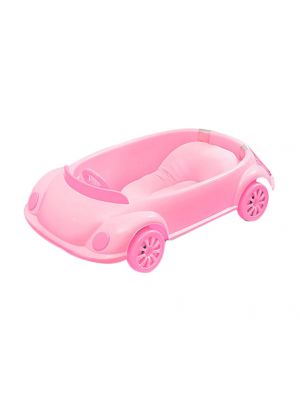 BABY’N GOODS - อ่างอาบน้ำรูปรถมหาสนุก พวงมาลัย ,สีชมพู