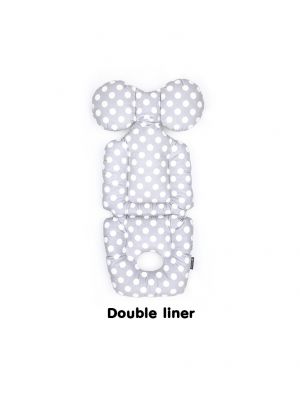 Bebenuvo - Double liner เบาะรองรถเข็น คาร์ซีทแบบหนา สีฟ้าอ่อน