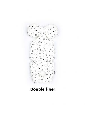 Bebenuvo - Double liner เบาะรองรถเข็น คาร์ซีทแบบหนา สีขาว