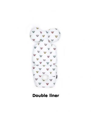 Bebenuvo - Double liner เบาะรองรถเข็น คาร์ซีทแบบหนา สีขาว