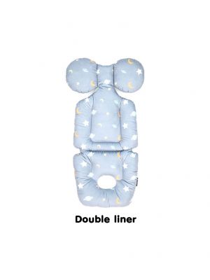 Bebenuvo - Double liner เบาะรองรถเข็น คาร์ซีทแบบหนา สีฟ้าอ่อน