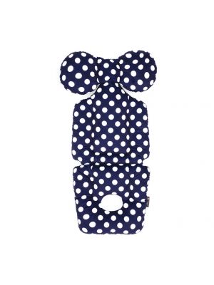 Bebenuvo - เบาะรองรถเข็น คาร์ซีท แบบหนา สี Bigdot Navy