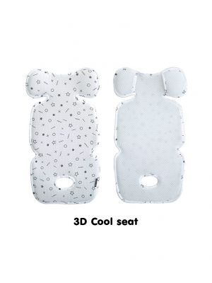 Bebenuvo - 3D Cool Seat เบาะรองรถเข็น คาร์ซีท แบบบาง สีขาว