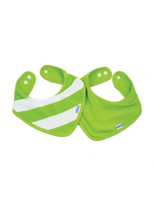 Bumkins - ผ้ากันเปื้อนแบบกันน้ำ รุ่น Bandana Bib สี Green + สี Green Stripe (2 ชิ้น)