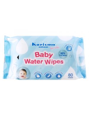 Karisma - ผ้าเปียก Baby Water Wipes 80  pcs.(แพ็ค 12 ห่อ)